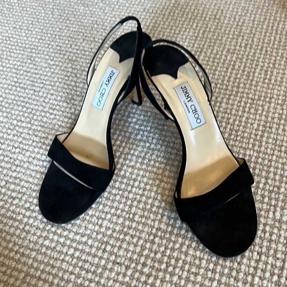 Black Jimmy Choo sling back sandal size 38.5